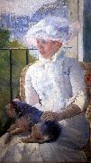 Mary Cassatt Young Girl at a Window painting